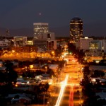 Bright Lights Of Tucson Arizona At Night